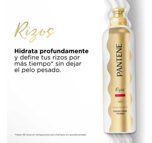 Crema Para Peinar Pantene Rizos Definidos Anti Frizz 300 Ml