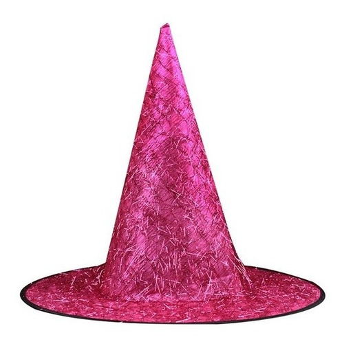 Sombrero Bruja Con Pelito Brilloso X 3 - Halloween Cotillon