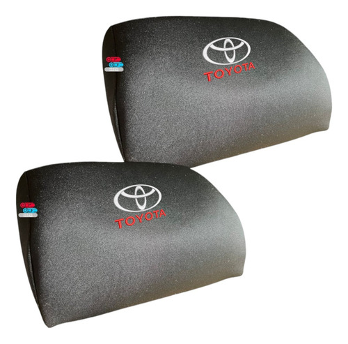 Par De Cojines Almohadillas Logo Toyota Rush 2020 Negro