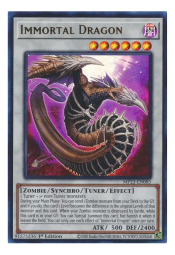 Tarjeta Yugioh Immortal Dragon Mp23-en085 Ur