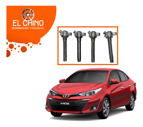 Juego 4 Bobinas Originales Toyota Yaris 2nr-fe 2019-2022