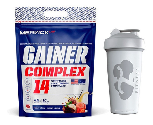 Gainer Complex Mervick Lab Ganador De Peso X 4,5 Kg + Vaso