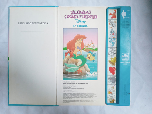 Libro Antiguo* Golden Sound Story :la Sirenita /disney Unico (Usado)