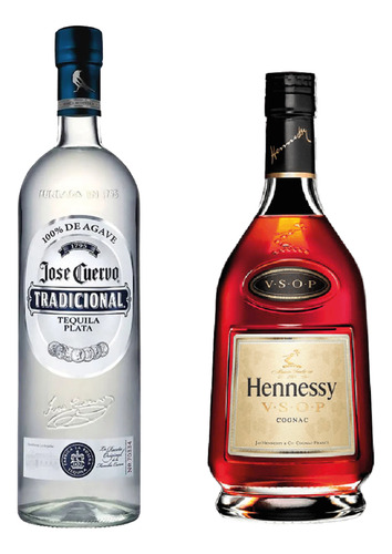 1 Teq Jose Cuervo Trad Plata 950 Ml Y 1 Henessy Vsop 700 Ml