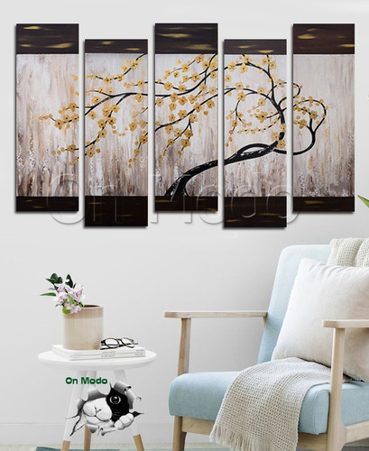 Cuadros Tripticos Arbol De La Vida Modernos Living Oficina
