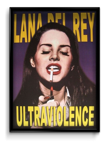 Cuadro Lana Del Rey M1 30x40 (marco + Lámina + Vidrio)