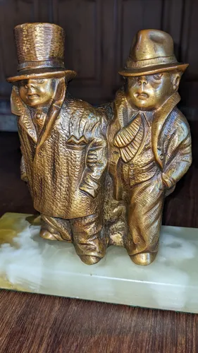 Pareja De Hombres Guapos De Bronce Macizo Muy Pesado (Usado)