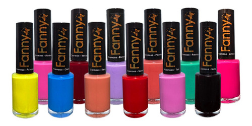 Kit Esmalte Fanny Cores Sortidas Ideal Para Unha 12 Unidades