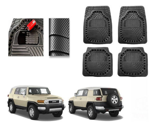 Tapetes Carbono 3d Grueso Toyota Fj Cruiser 2007 A 2013 2014