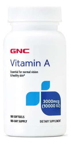 Vitamina A 3,000mcg 10,000iu Gnc 180 Sotfgels