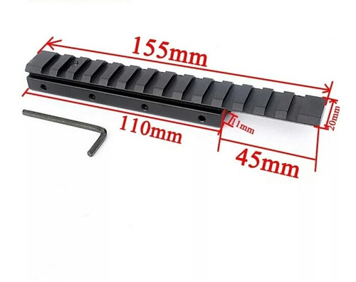 Adaptador De 11 A 20mm Picatinny