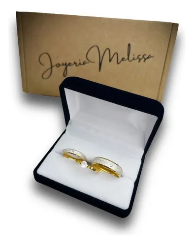 comprar Alianzas Con Cintillo Para Parejas En Acero Quirúrgico Joyas