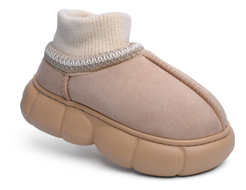 Pantufla Mujer Cerrada Corderito Invierno Importada 370