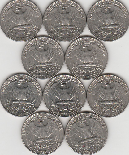 Quarter Dollar 1980 1981 1982 1983 1984 1985 86 87 88 1989 P (Usado)