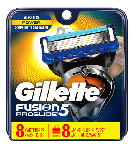 Gillette Fusion Proglide Razor Cartucho Recargas Conteo De