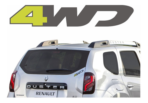 Adesivo 4wd Duster Renault 2018 2019 2020 Emblema Traseiro