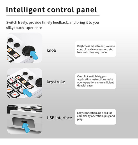 Teclas De Acceso Directo Programables Ajazz N1 Streamdeck Li