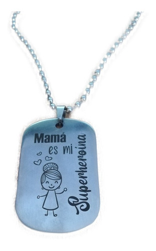 Placa Para Mamá Estilo Militar Personalizada Con Laser