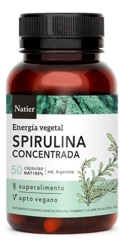 Spirulina Concentrada X 50 Cáps - Natier 
