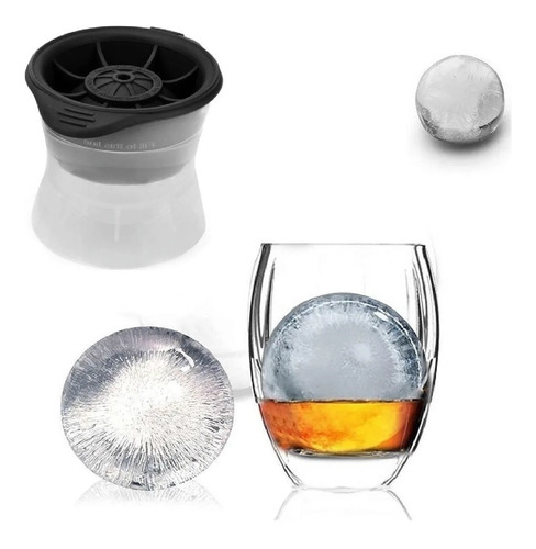 Forma Gelo Silicone Esfera Bola Grande Redonda Whisky Drink