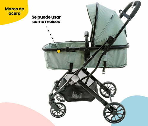 Carriola Sistema De Viaje Cozy Go Safety 1st Verde En Caja Verde Pistache Negro