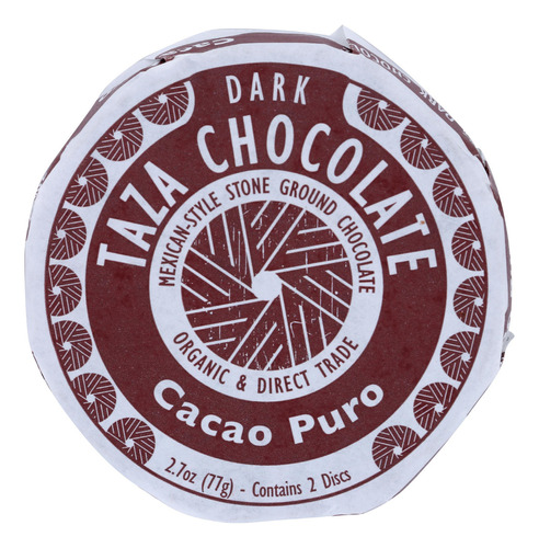 Taza Mexicano De Chocolate Chocolate Disco, Cacao Puro, 2,7