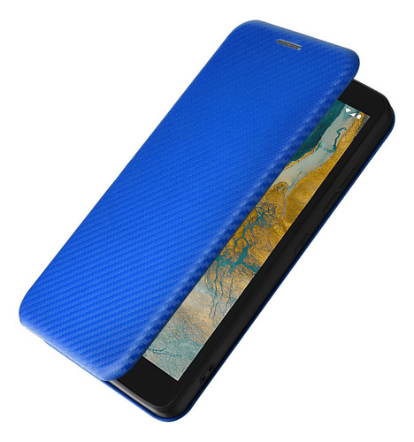 Funda Tipo Cartera De Fibra De Carbono For Teléfono Nokia