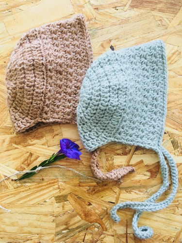 Vintage Bonnet - Gorro Bebe Tejido Crochet