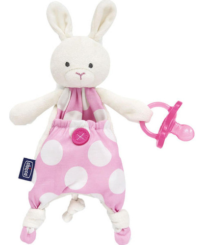 Chicco Porta Chupones Pocket Friends, Color Rosa