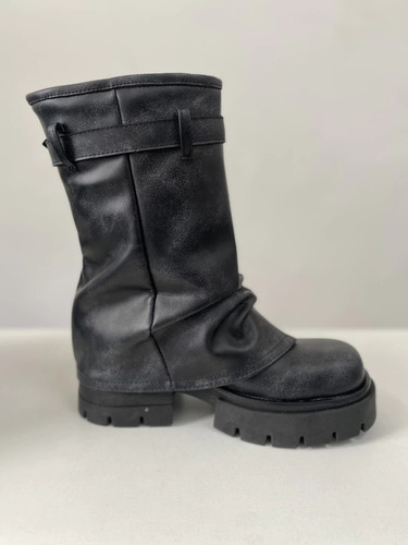 Bota Mujer Diseño Cierre Con Plataforma