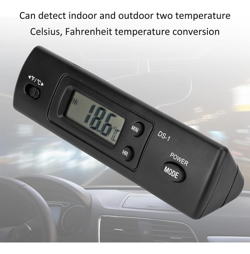 Acouto Reloj Digital De Temperatura Del Coche Reloj Electrón