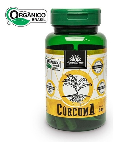 Cúrcuma Orgânica Em Cápsula Vegetal 600mg 90cps 100% Pura