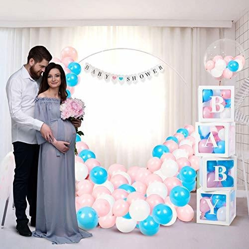 Zaniflip - Juego De 58 Decoraciones Para Baby Shower Para Ni
