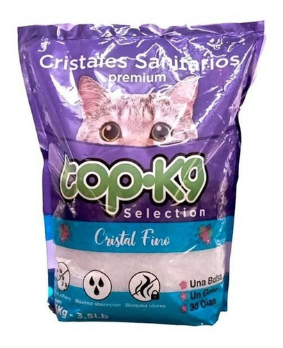 Arena Sanitaria Para Gatos Top K9 Cristal Fino 3.2kg Pethome