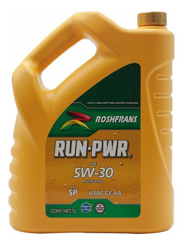 Aceite Motor 5w30 Run-pwr 5 Litros Roshfrans