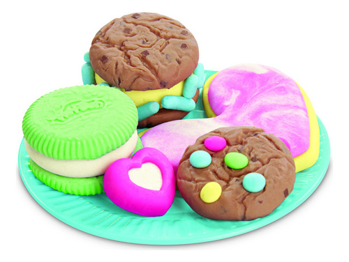 Set de harina Hasbro Play-doh con leche y galletas, varios colores