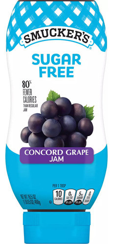 Smucker's Sugar Free Mermelada Concord Grape Jam 468 G Imp