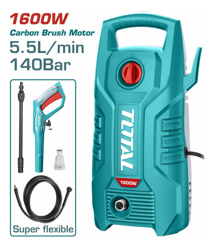 Hidrolavadora Presion 1600w Carwash 2030psi Total Tgt11336
