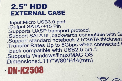Disco Rigido Externo 250gb Carry Disk Nuevo