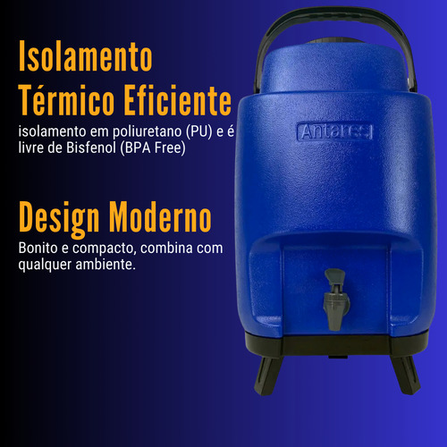 Botijão Térmico Galão Grande 12 L Café Leite Quente Torneira