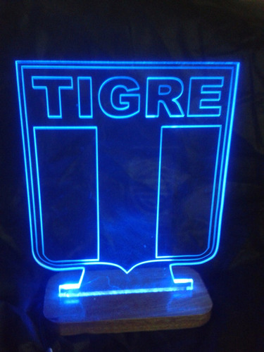 Velador Led Luz De Noche Cuadros Futbol Tigre