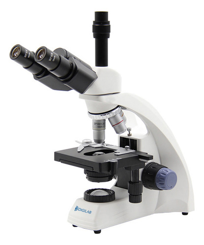 Microscopio Trinocular Objetiva Planacromática 1600x Led Cor Branco 127/220v
