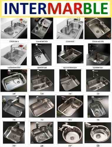 Bachas Cocina Johnson Pileta Simple T34 Acero 34x23x14