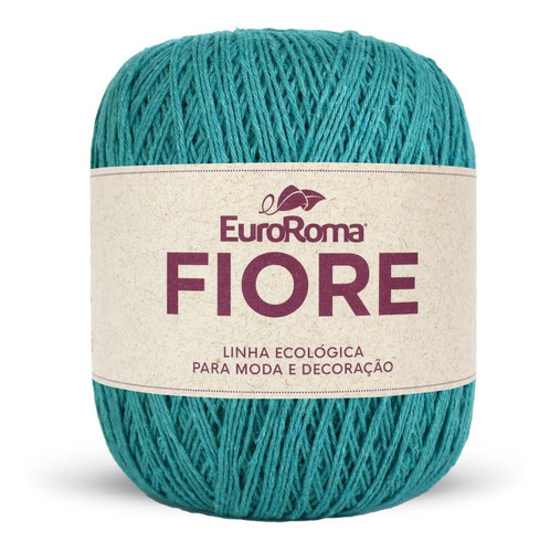 Linha Barbante Fiore 8/4 Euroroma 500m Cores Tricô Crochê Cor Verde Água Escuro - 0810