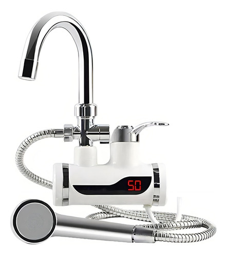 Llave Con Ducha Para Agua Caliente Eléctrica De Lavaplatos C
