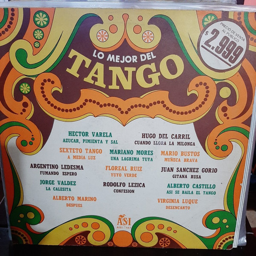 Vinilo Lo Mejor Del Tango Varela Castillo Mores Bustos T2