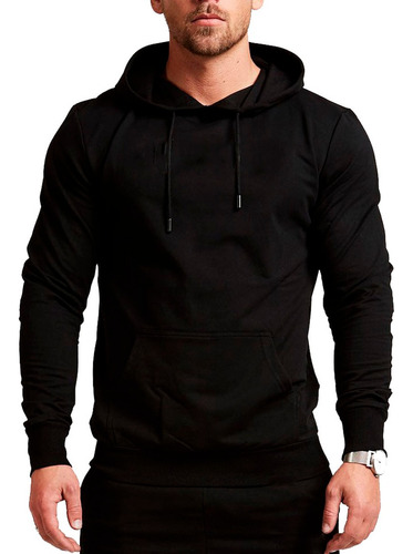 Buzo Canguro Capucha Hombre Slim Fit Hoodie Camperas