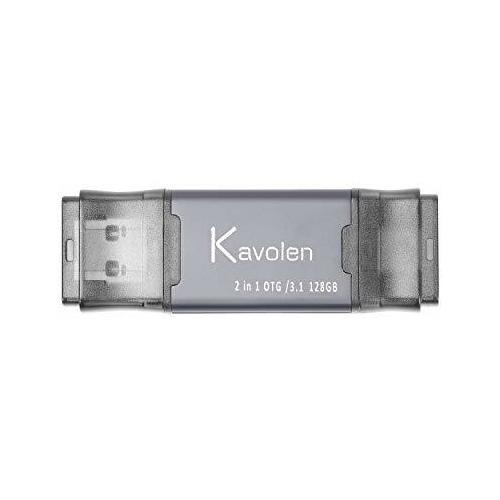 Unidad Flash Kavolen 2 En 1 De 128 Gb Para Copia De Segurida