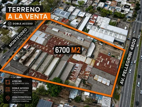 Terreno En Venta De 6700m2 En Av. Pellegrini Al 4800 , Rosario. Cerca De Circunvalacion