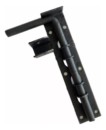 Kit 24 Trinco Ferrolho Portão 20cm Preto C/ Porta Cadeado